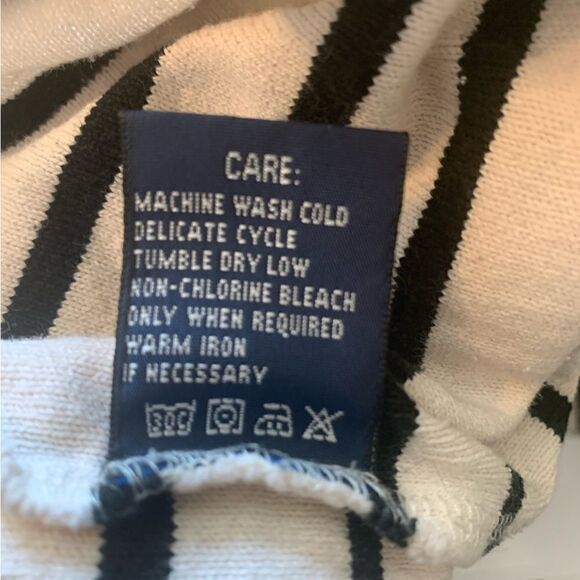 Ralph Lauren Black and cream striped boatneck shirt size L - Picture 4 of 8